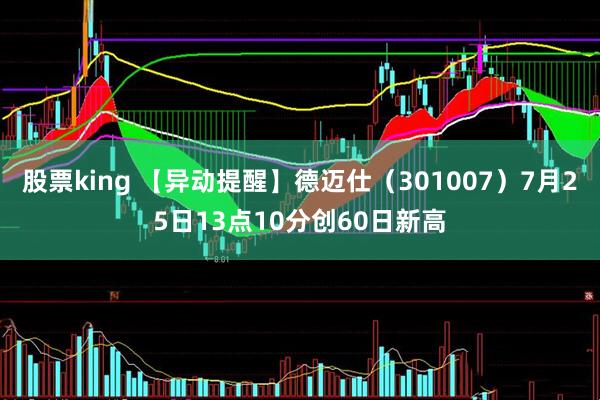 股票king 【异动提醒】德迈仕（301007）7月25日13点10分创60日新高